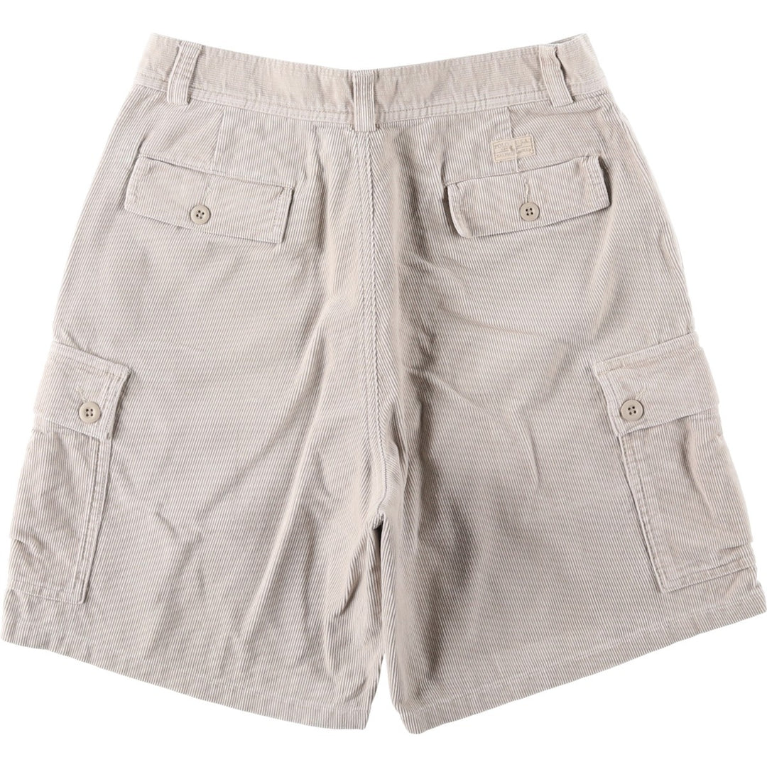 Ralph Lauren POLO by Ralph Lauren corduroy shorts, cargo pants, men's size W31 (approx.) cotton Beige type Vintage Second Hand