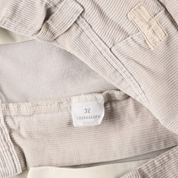 Ralph Lauren POLO by Ralph Lauren corduroy shorts, cargo pants, men's size W31 (approx.) cotton Beige type Vintage Second Hand