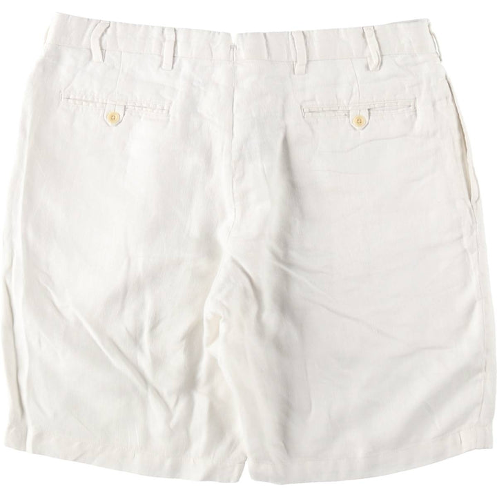 Ralph Lauren POLO by Ralph Lauren BRADBURY FIT Linen Shorts, Men's W36 equivalent. linen white type Vintage Second Hand