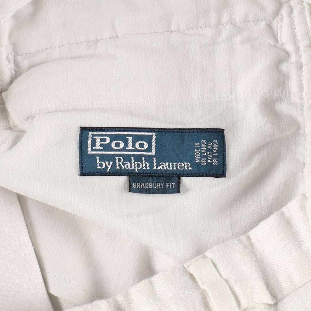 Ralph Lauren POLO by Ralph Lauren BRADBURY FIT Linen Shorts, Men's W36 equivalent. linen white type Vintage Second Hand