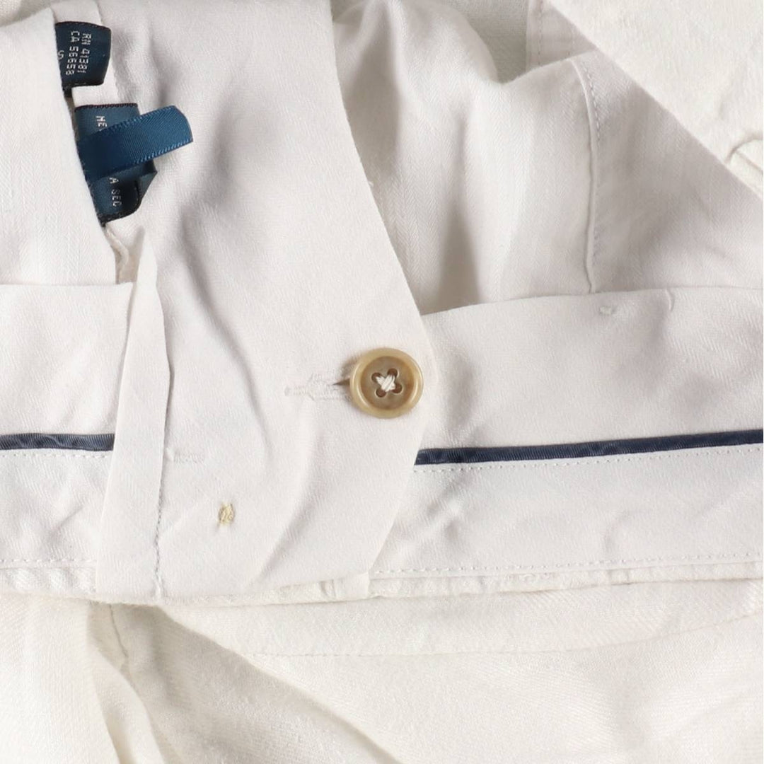 Ralph Lauren POLO by Ralph Lauren BRADBURY FIT Linen Shorts, Men's W36 equivalent. linen white type Vintage Second Hand