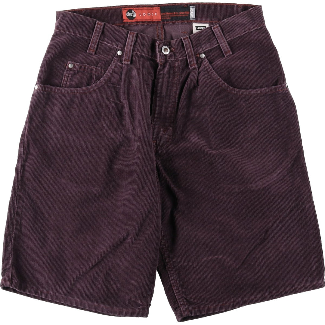 90'S Levi's Silver Tab Loose Corduroy Shorts, Made in USA, Men's W33 (approx.), Vintage cotton purple type Vintage Second Hand