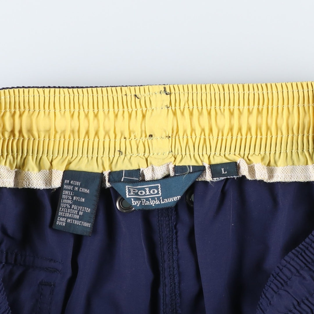 Ralph Lauren POLO by Ralph Lauren swim shorts, men's size L Nylon navy blue type Vintage Second Hand