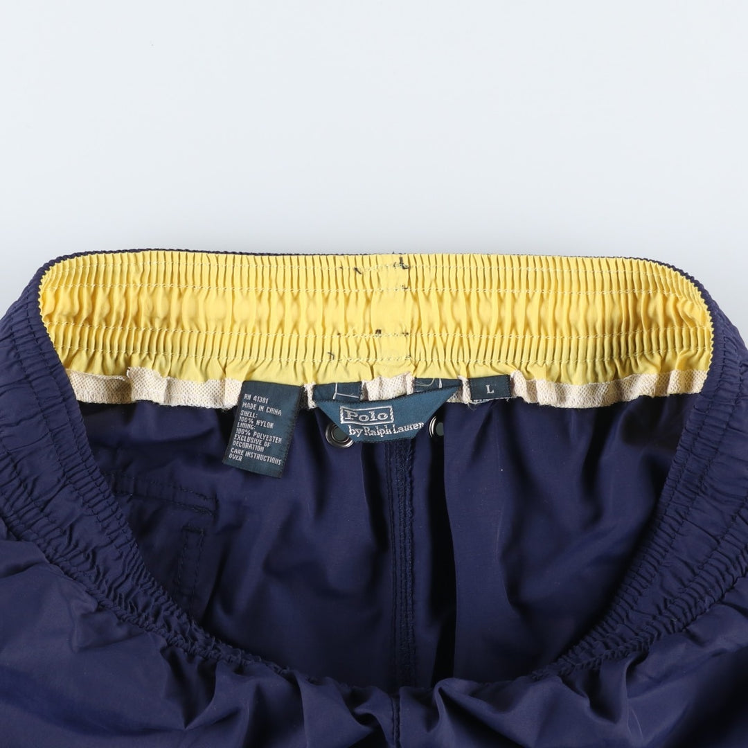 Ralph Lauren POLO by Ralph Lauren swim shorts, men's size L Nylon navy blue type Vintage Second Hand