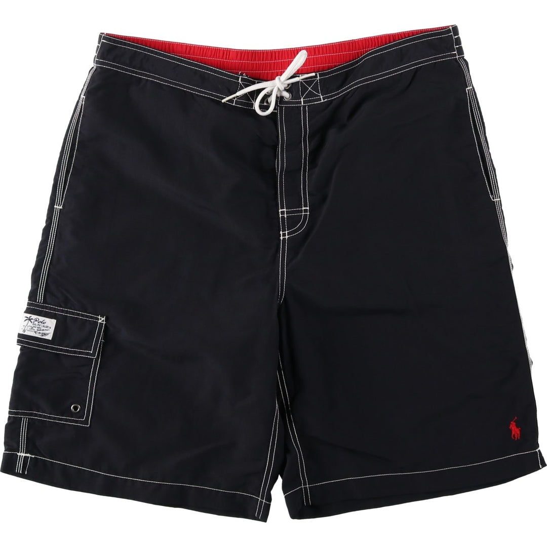 Ralph Lauren POLO by Ralph Lauren Swim Shorts (Men's Size L) Nylon black type Vintage Second Hand