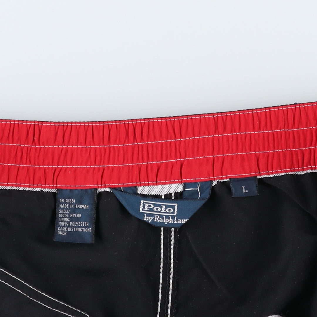 Ralph Lauren POLO by Ralph Lauren Swim Shorts (Men's Size L) Nylon black type Vintage Second Hand