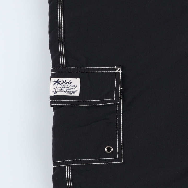 Ralph Lauren POLO by Ralph Lauren Swim Shorts (Men's Size L) Nylon black type Vintage Second Hand