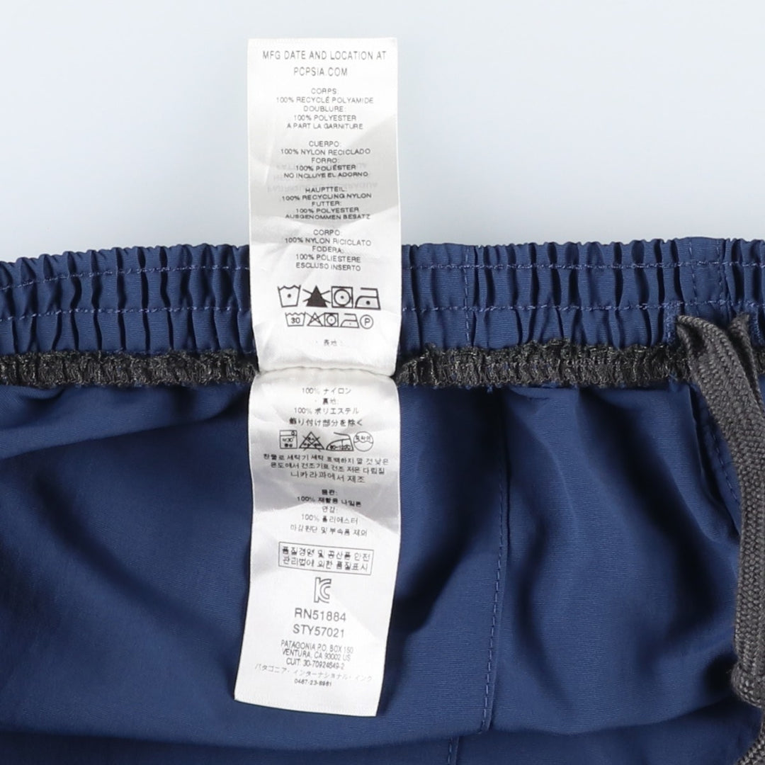 Patagonia Baggies Shorts 5-inch 57021SP19 Swim Shorts (Men's Size M) Nylon navy blue type Vintage Second Hand