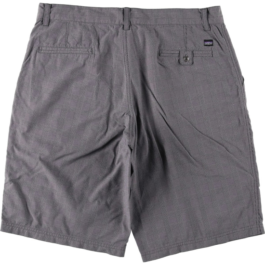 Patagonia 57730SP11 Check Pattern Nylon Shorts (Men's W37 equivalent) Nylon gray type Vintage Second Hand