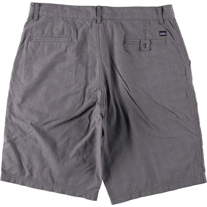 Patagonia 57730SP11 Check Pattern Nylon Shorts (Men's W37 equivalent) Nylon gray type Vintage Second Hand