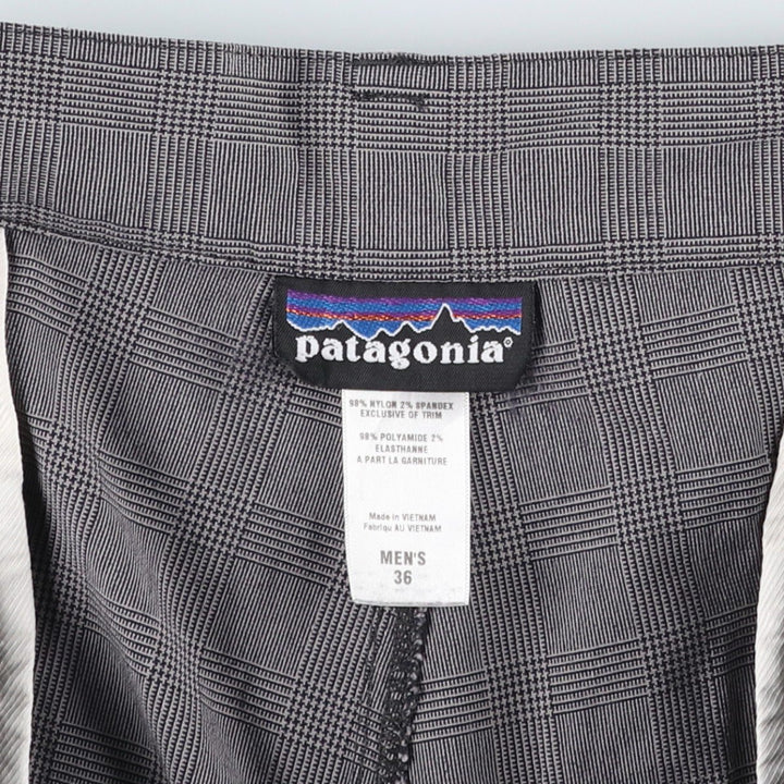 Patagonia 57730SP11 Check Pattern Nylon Shorts (Men's W37 equivalent) Nylon gray type Vintage Second Hand