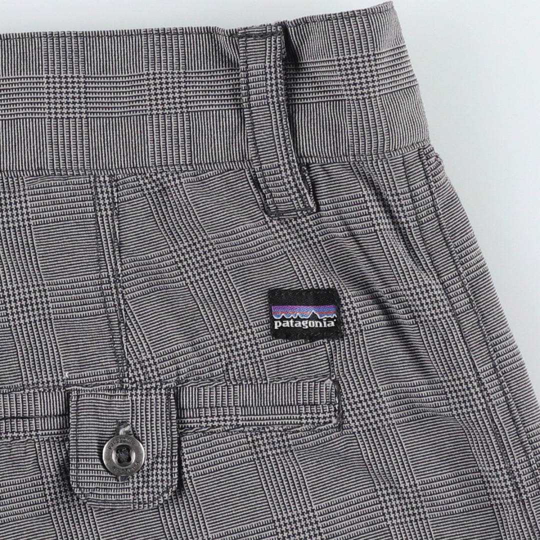 Patagonia 57730SP11 Check Pattern Nylon Shorts (Men's W37 equivalent) Nylon gray type Vintage Second Hand