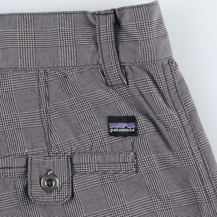 Patagonia 57730SP11 Check Pattern Nylon Shorts (Men's W37 equivalent) Nylon gray type Vintage Second Hand