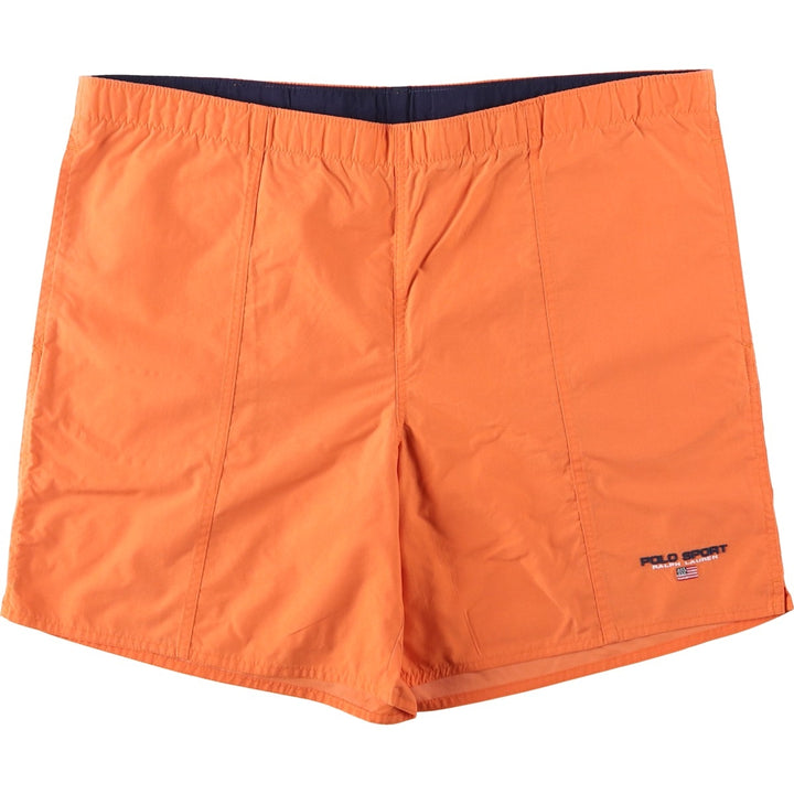 Ralph Lauren POLO SPORT swim shorts, men's size M (approx.) Nylon orange type Vintage Second Hand