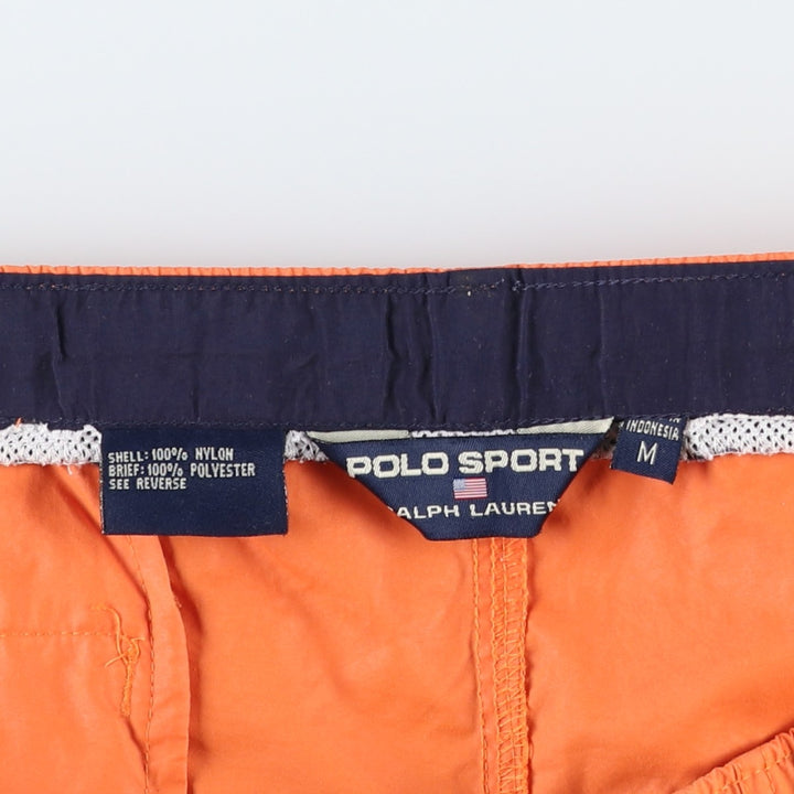 Ralph Lauren POLO SPORT swim shorts, men's size M (approx.) Nylon orange type Vintage Second Hand