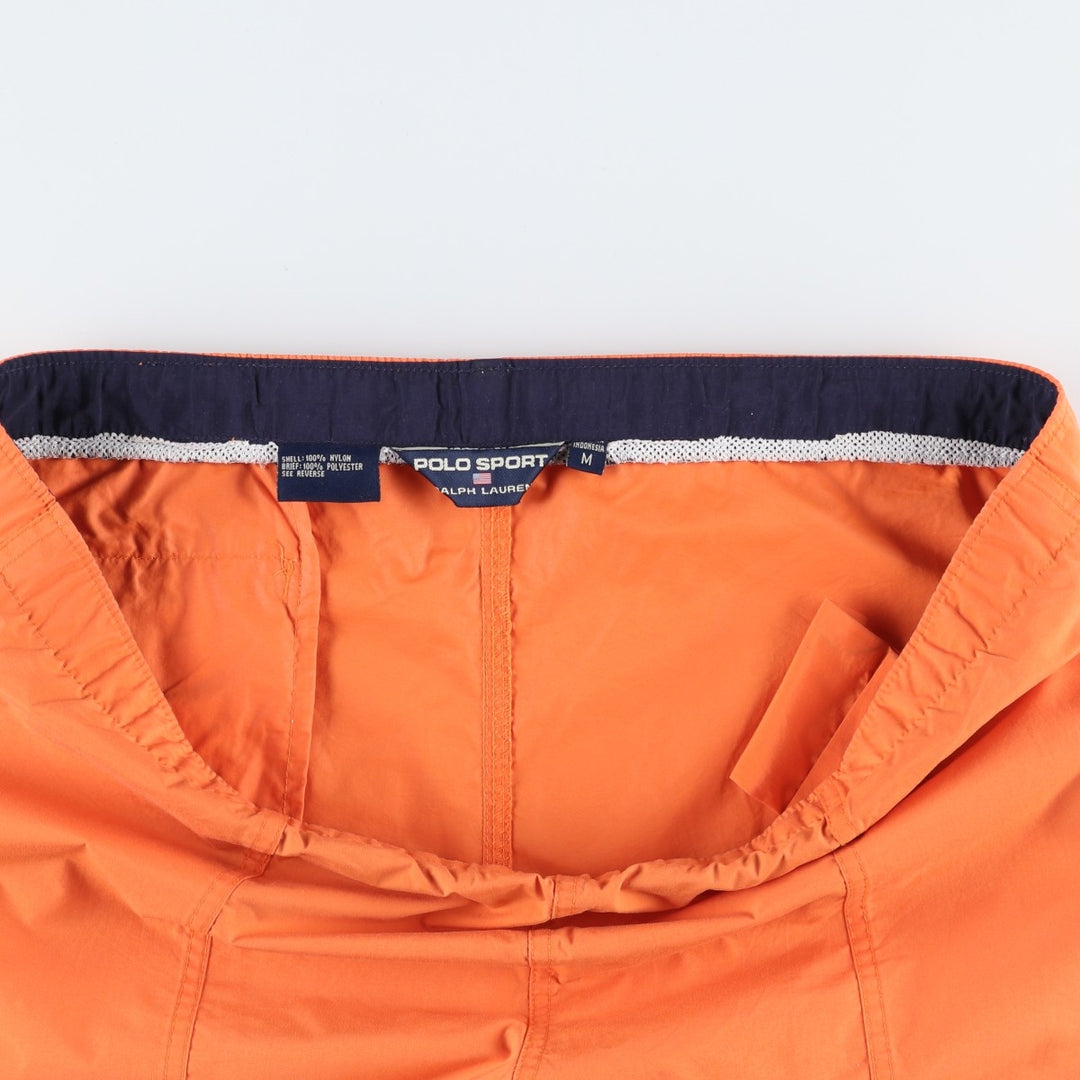 Ralph Lauren POLO SPORT swim shorts, men's size M (approx.) Nylon orange type Vintage Second Hand