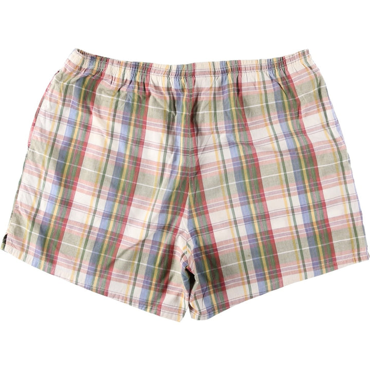 Ralph Lauren POLO SPORT Check Pattern Swim Shorts (Men's Size L) cotton green type Vintage Second Hand
