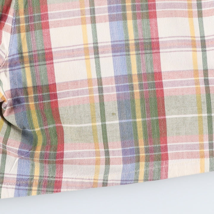 Ralph Lauren POLO SPORT Check Pattern Swim Shorts (Men's Size L) cotton green type Vintage Second Hand