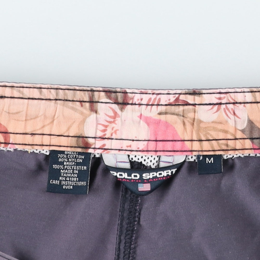 Ralph Lauren POLO SPORT swim shorts, men's size M (approx.) cotton purple type Vintage Second Hand