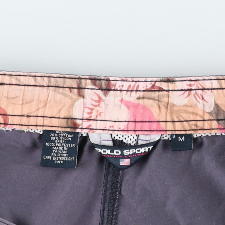 Ralph Lauren POLO SPORT swim shorts, men's size M (approx.) cotton purple type Vintage Second Hand