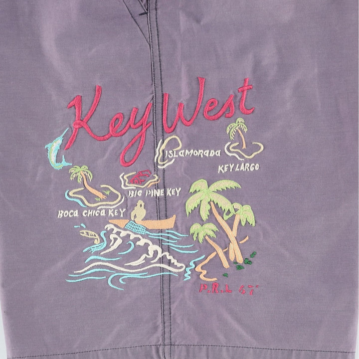 Ralph Lauren POLO SPORT swim shorts, men's size M (approx.) cotton purple type Vintage Second Hand