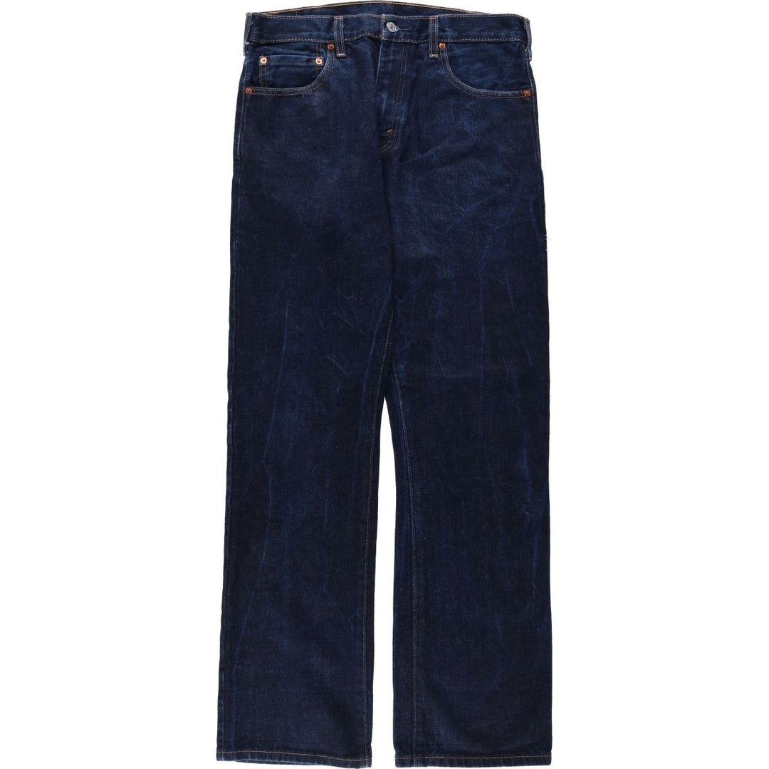 Dark navy Levi's 517 bootcut denim pants, men's size W34 (approx.) cotton navy blue type Vintage Second Hand