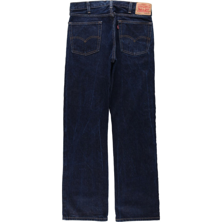 Dark navy Levi's 517 bootcut denim pants, men's size W34 (approx.) cotton navy blue type Vintage Second Hand