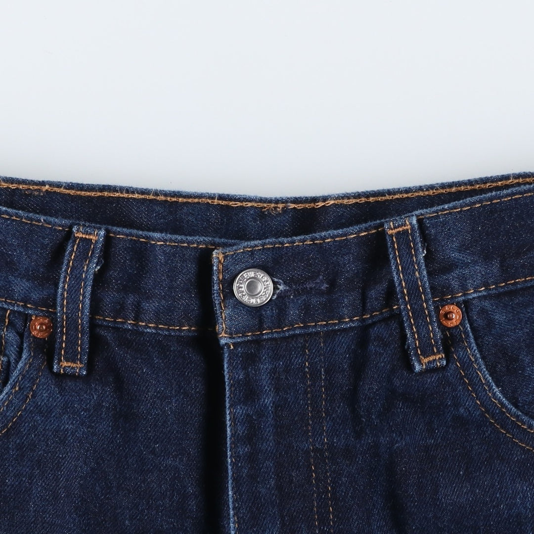 Dark navy Levi's 517 bootcut denim pants, men's size W34 (approx.) cotton navy blue type Vintage Second Hand