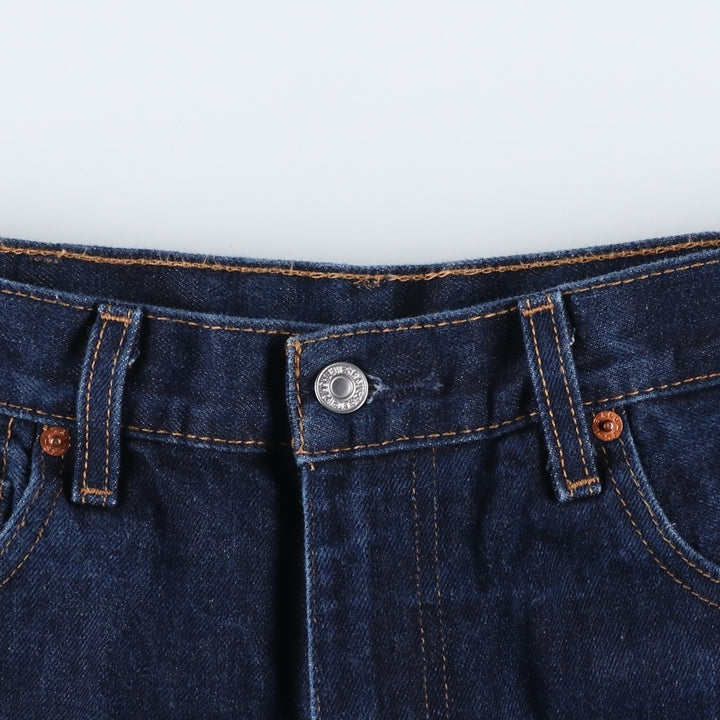 Dark navy Levi's 517 bootcut denim pants, men's size W34 (approx.) cotton navy blue type Vintage Second Hand