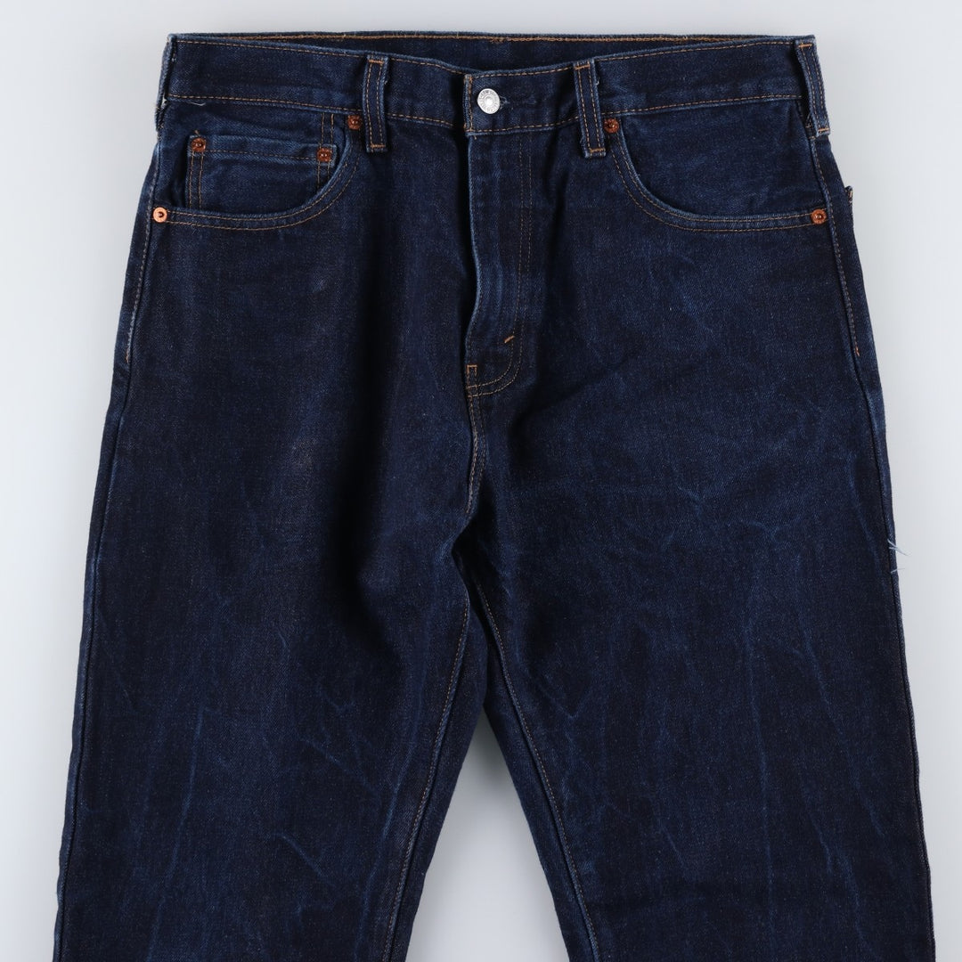 Dark navy Levi's 517 bootcut denim pants, men's size W34 (approx.) cotton navy blue type Vintage Second Hand