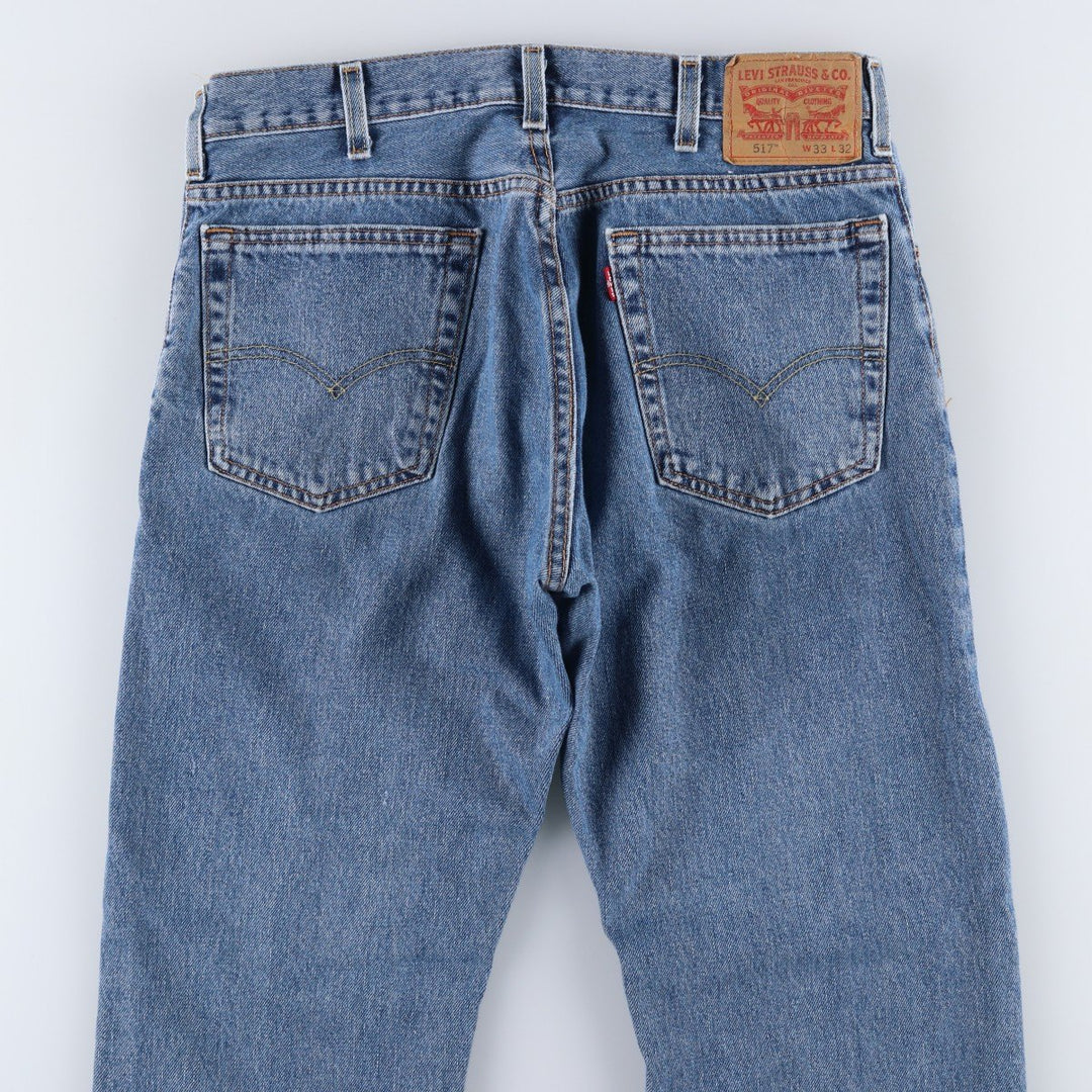 Levi's 517 Bootcut Denim Pants for Men, W33 equivalent cotton blue type Vintage Second Hand