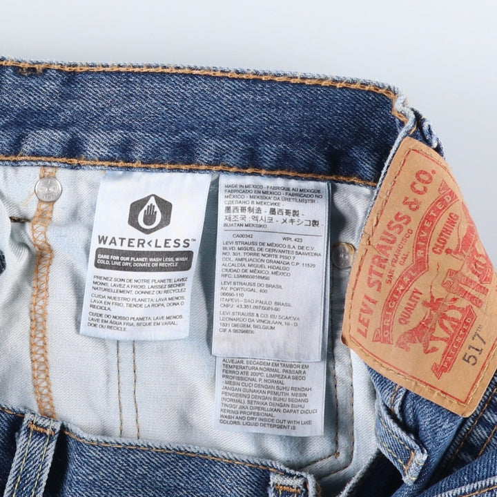 Levi's 517 Bootcut Denim Pants for Men, W33 equivalent cotton blue type Vintage Second Hand