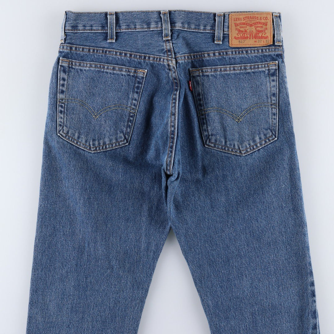Levi's 517 Bootcut Denim Pants for Men, W33 equivalent cotton blue type Vintage Second Hand