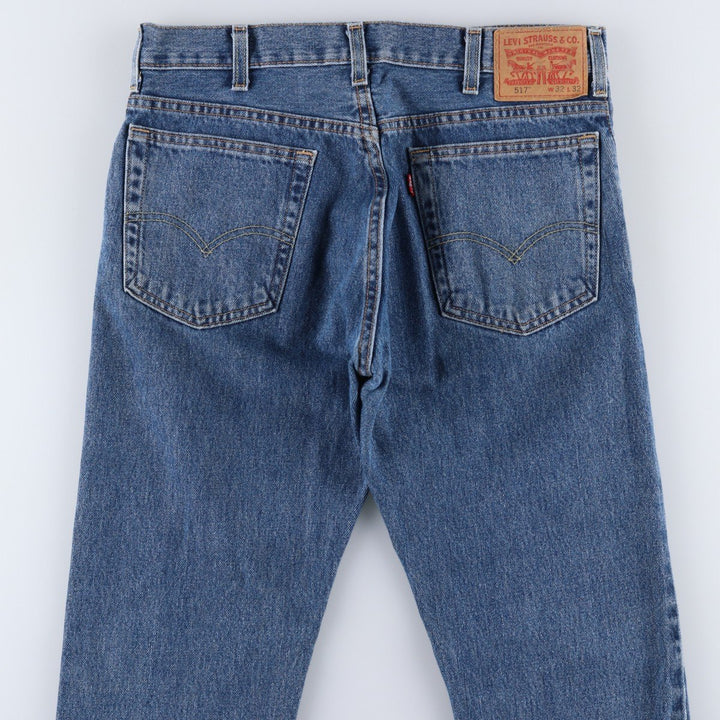 Levi's 517 Bootcut Denim Pants for Men, W33 equivalent cotton blue type Vintage Second Hand