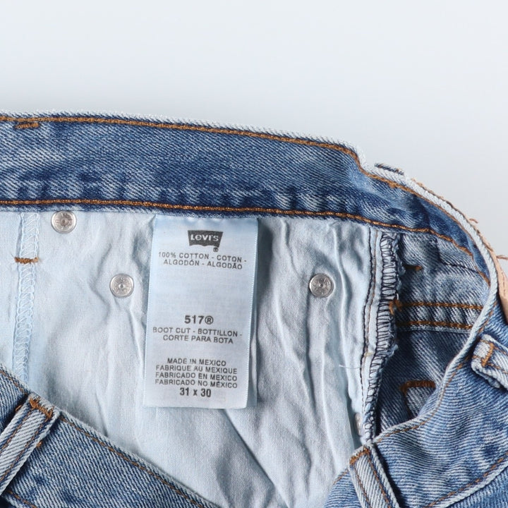 Levi's 517 BOOT CUT Bootcut denim pants for men, size w32 cotton blue type Vintage Second Hand