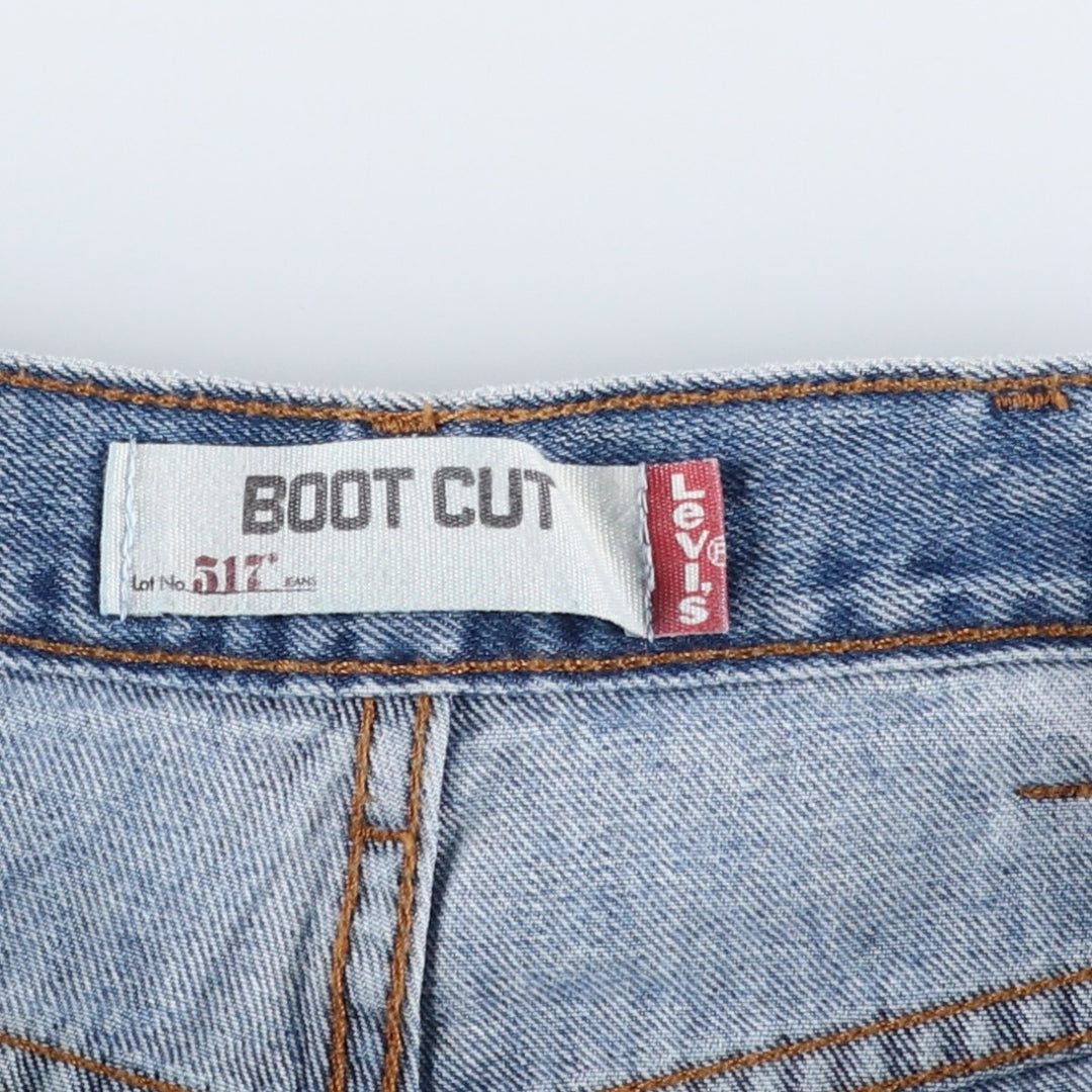 Levi's 517 BOOT CUT Bootcut denim pants for men, size w32 cotton blue type Vintage Second Hand