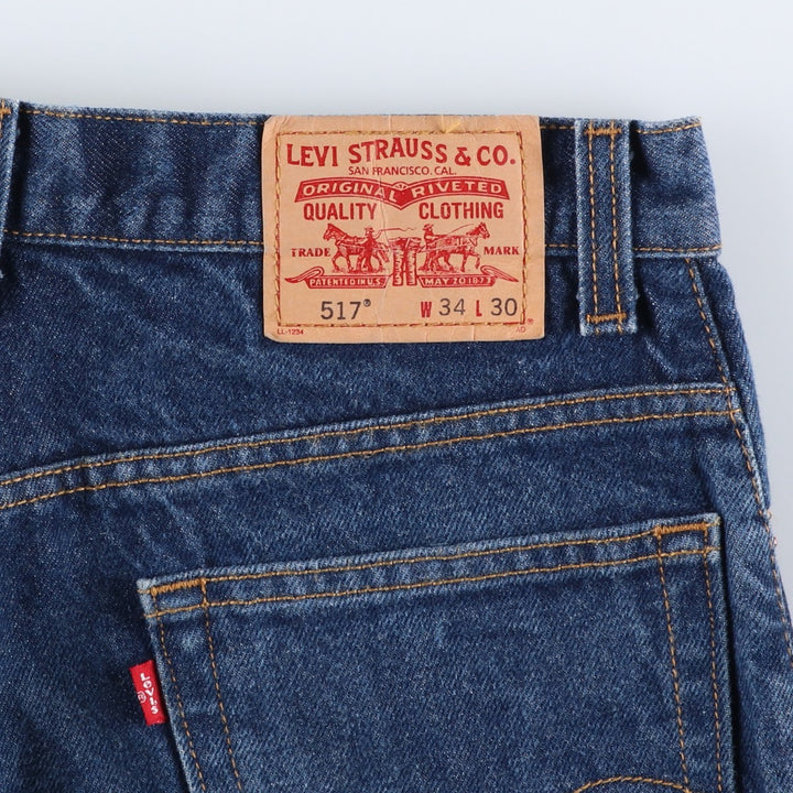 Levi's 517 BOOT CUT Bootcut denim pants for men, size w34 cotton blue type Vintage Second Hand