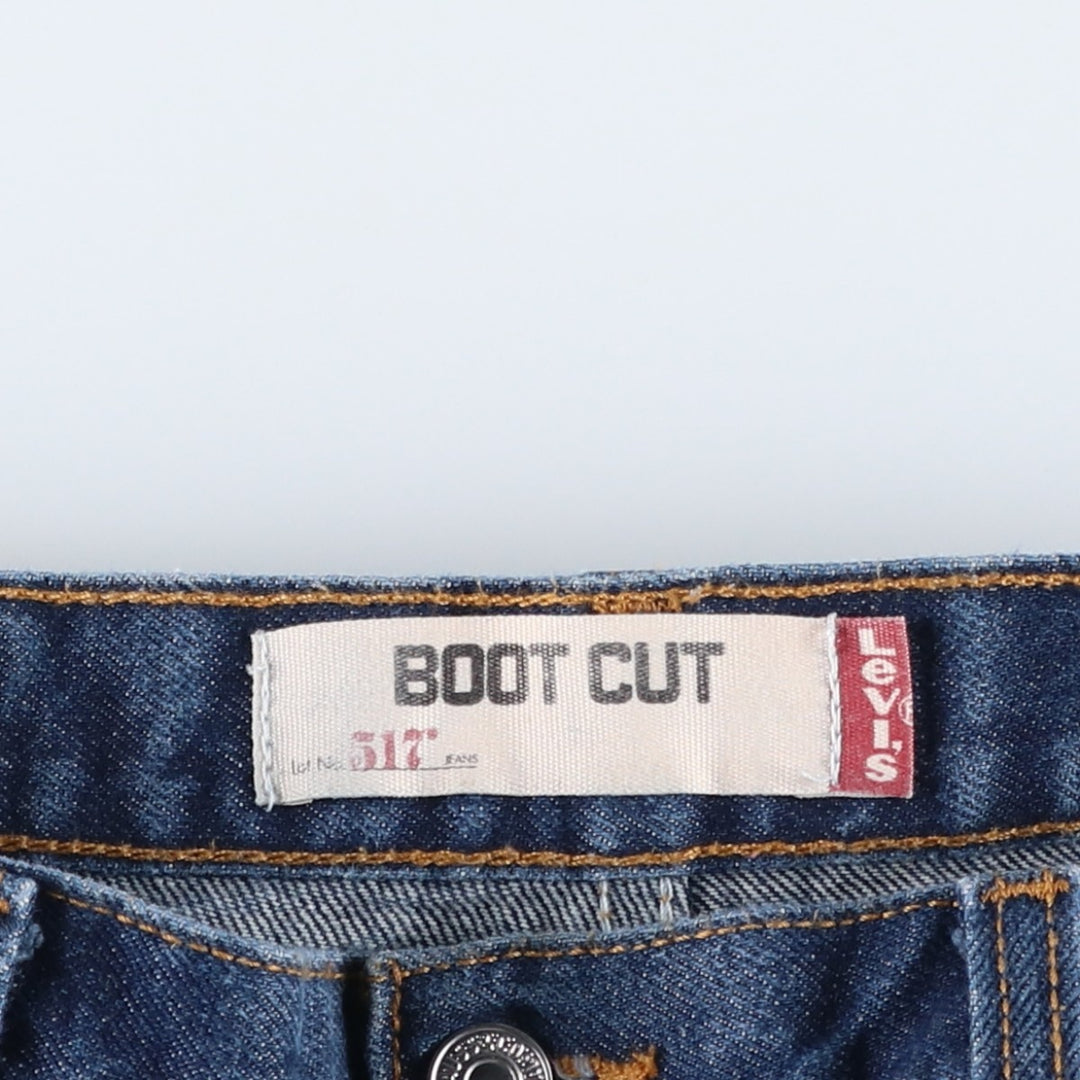 Levi's 517 BOOT CUT Bootcut denim pants for men, size w34 cotton blue type Vintage Second Hand