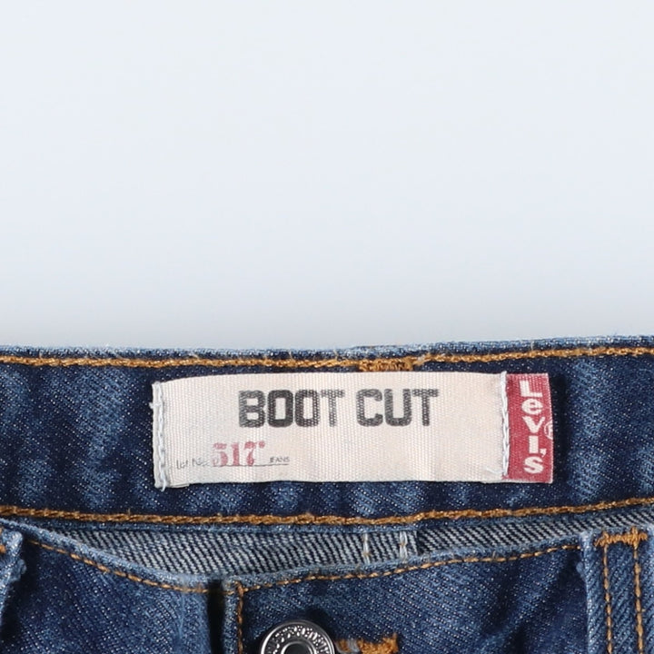 Levi's 517 BOOT CUT Bootcut denim pants for men, size w34 cotton blue type Vintage Second Hand