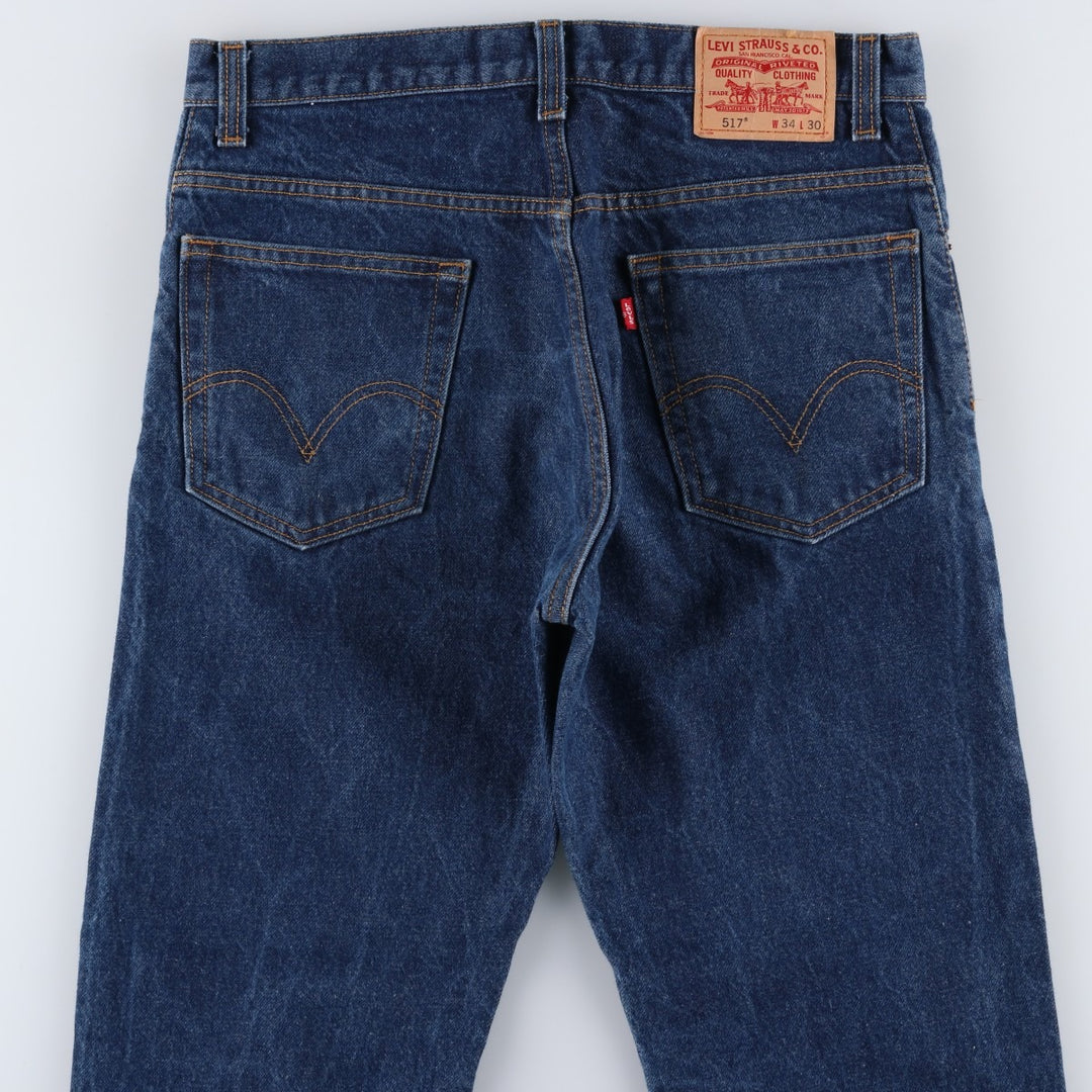 Levi's 517 BOOT CUT Bootcut denim pants for men, size w34 cotton blue type Vintage Second Hand