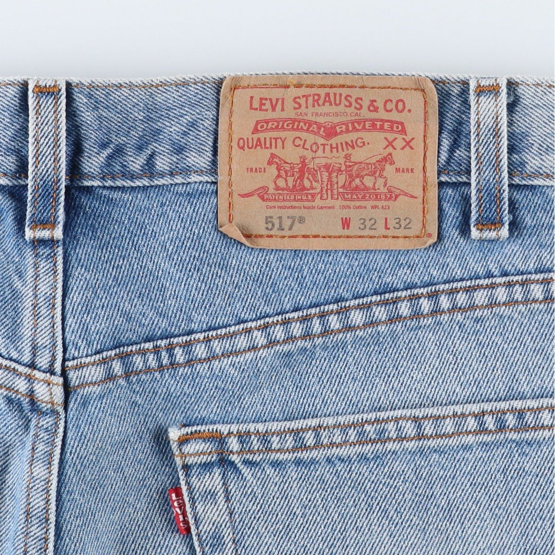 Levi's 517 BOOT CUT Bootcut denim pants for men, size w32 cotton blue type Vintage Second Hand