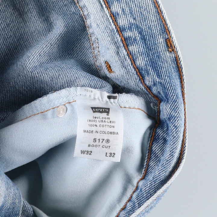Levi's 517 BOOT CUT Bootcut denim pants for men, size w32 cotton blue type Vintage Second Hand