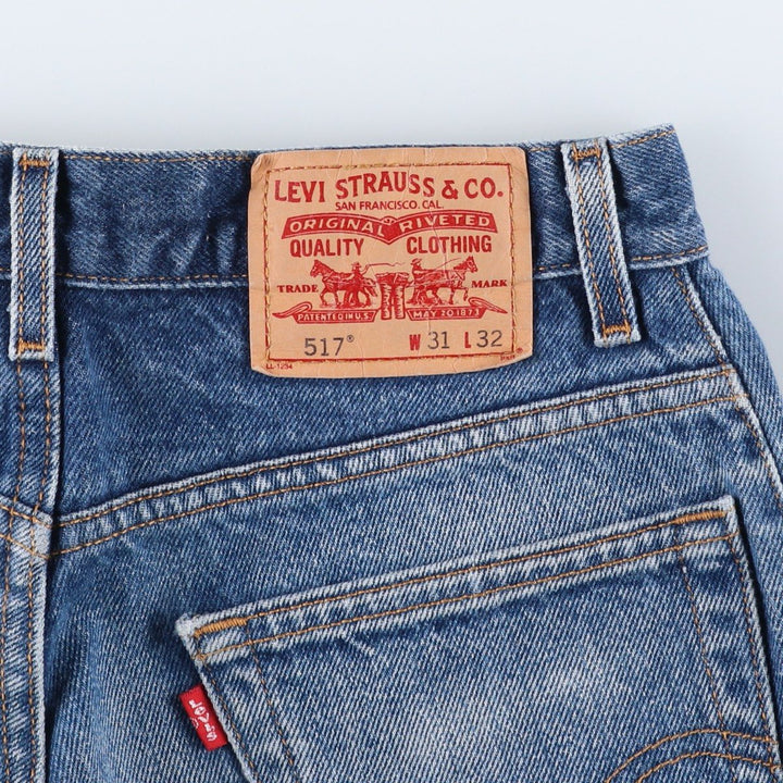 Levi's 517 BOOT CUT Bootcut denim pants for men, size w31 cotton blue type Vintage Second Hand