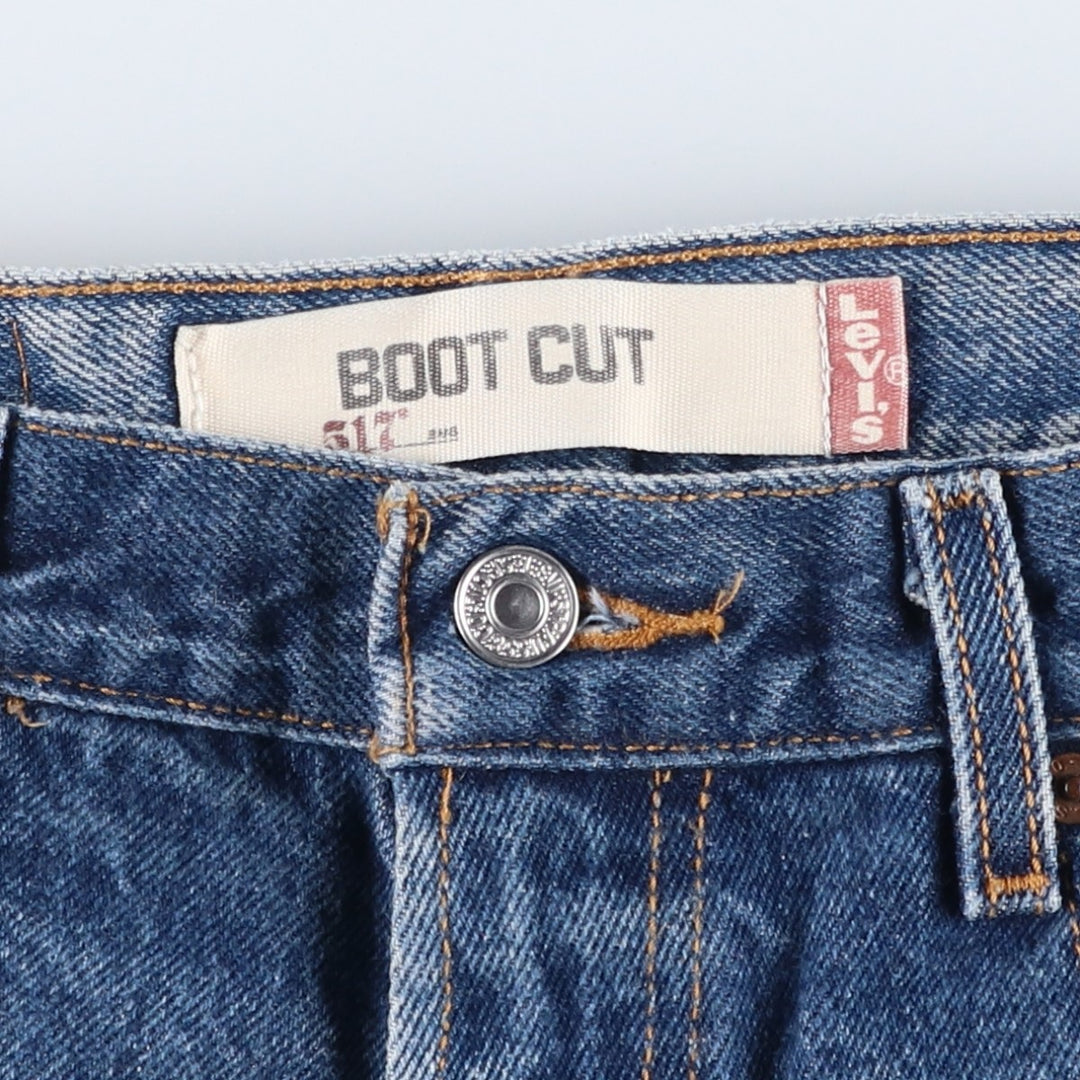 Levi's 517 BOOT CUT Bootcut denim pants for men, size w31 cotton blue type Vintage Second Hand