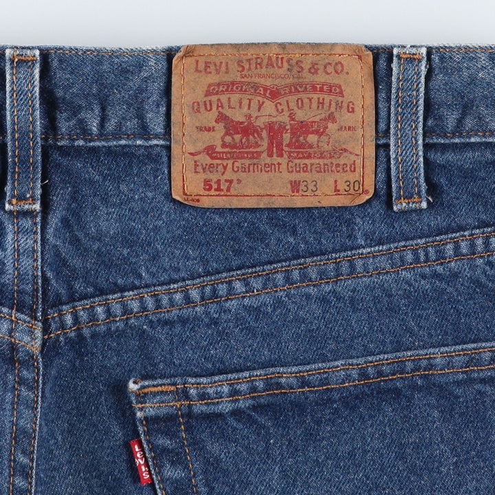 Levi's 517 Bootcut Denim Pants for Men, W33 equivalent unclear blue type Vintage Second Hand