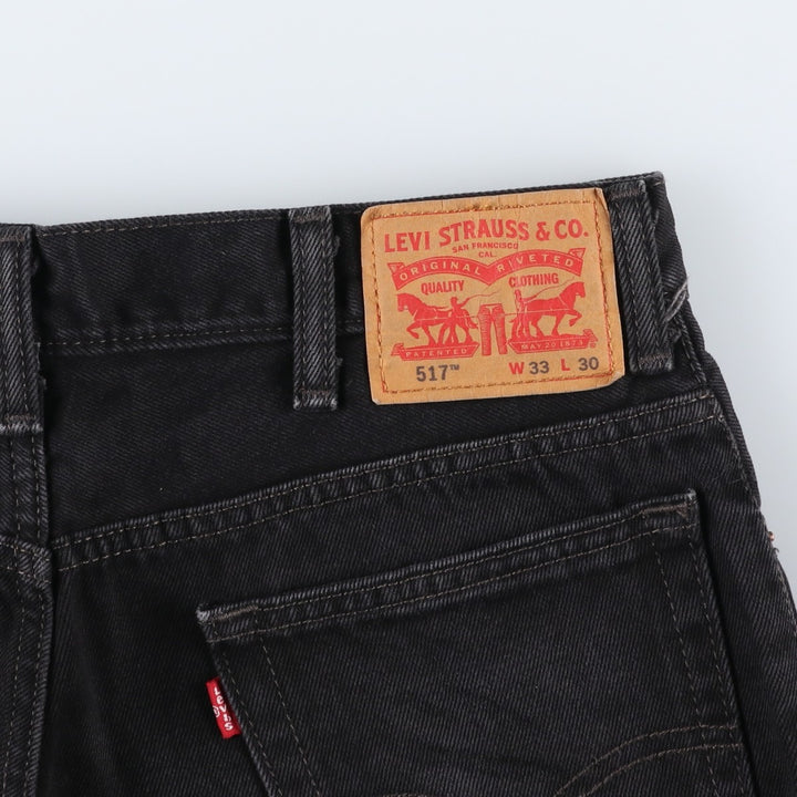 Levi's 517 Black Denim Bootcut Denim Pants for Men, W33 cotton black type Vintage Second Hand