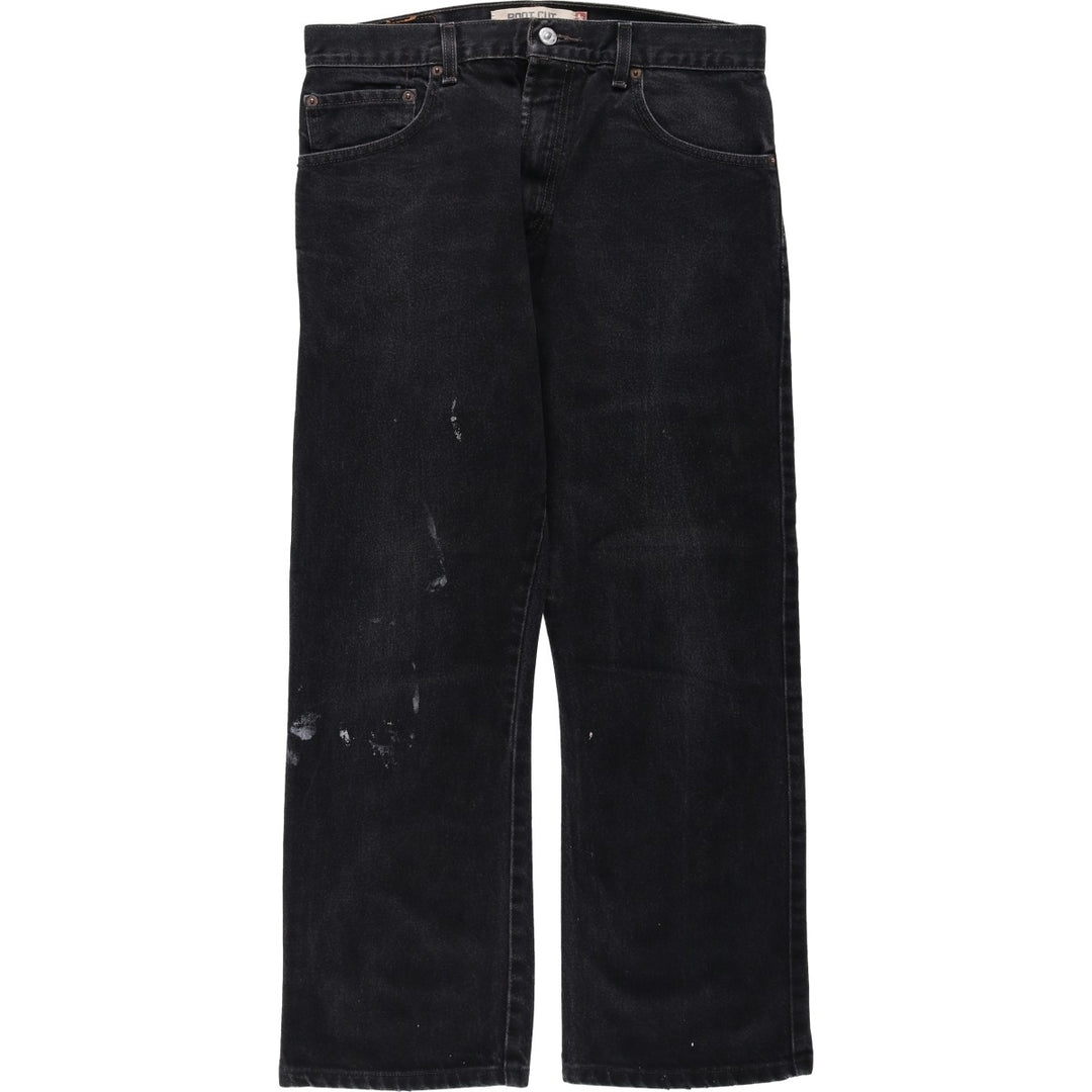 2000'S Levi's 517 BOOT CUT Black Denim Bootcut Jeans, Men's Size W32 (approx.) cotton black type Vintage Second Hand