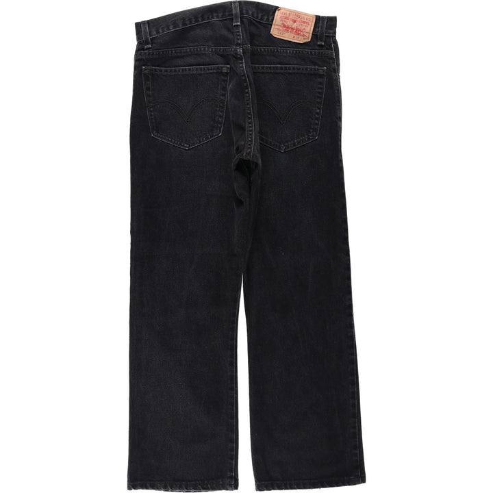 2000'S Levi's 517 BOOT CUT Black Denim Bootcut Jeans, Men's Size W32 (approx.) cotton black type Vintage Second Hand