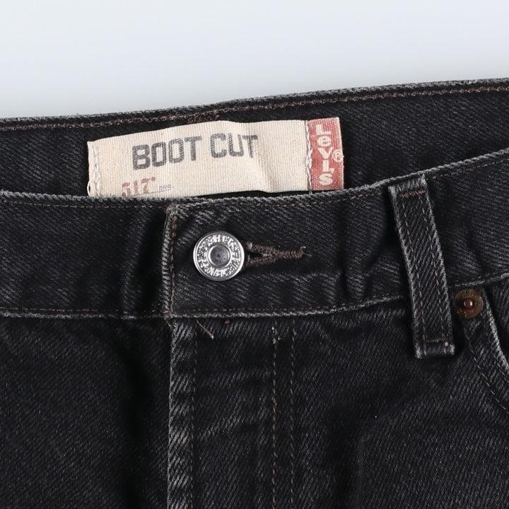 2000'S Levi's 517 BOOT CUT Black Denim Bootcut Jeans, Men's Size W32 (approx.) cotton black type Vintage Second Hand
