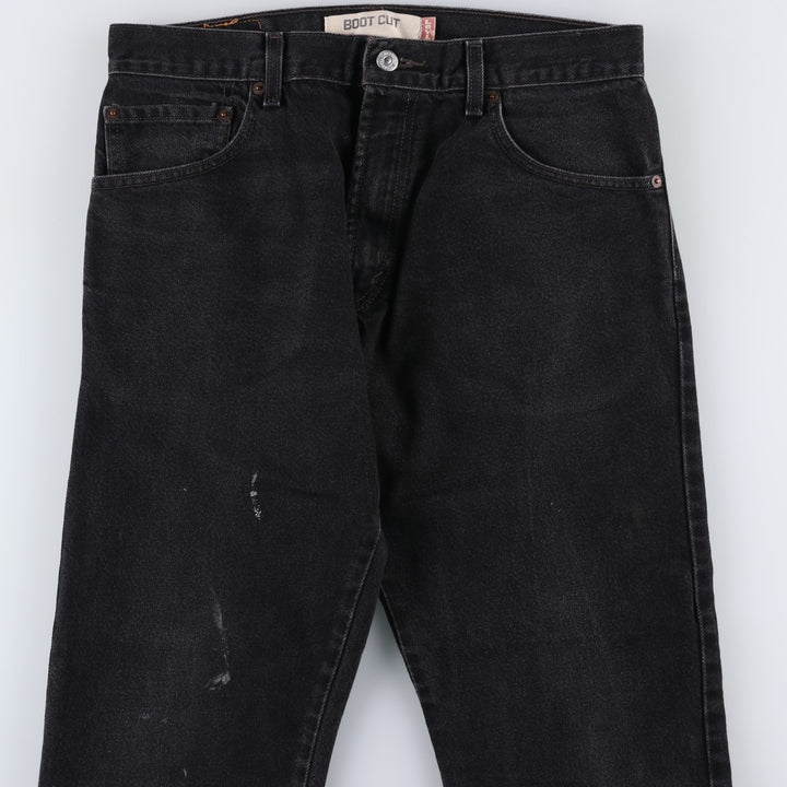 2000'S Levi's 517 BOOT CUT Black Denim Bootcut Jeans, Men's Size W32 (approx.) cotton black type Vintage Second Hand